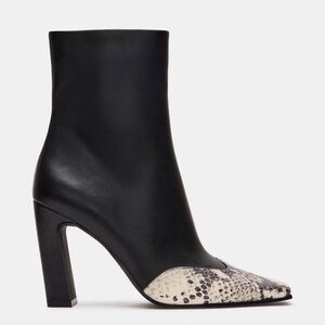 Steve Madden LYLE BLACK LEATHER WITH SNAKE